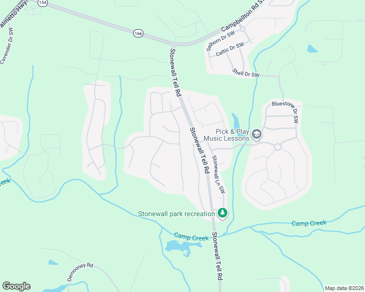 map of restaurants, bars, coffee shops, grocery stores, and more near 2856 Brookford Lane Southwest in Atlanta