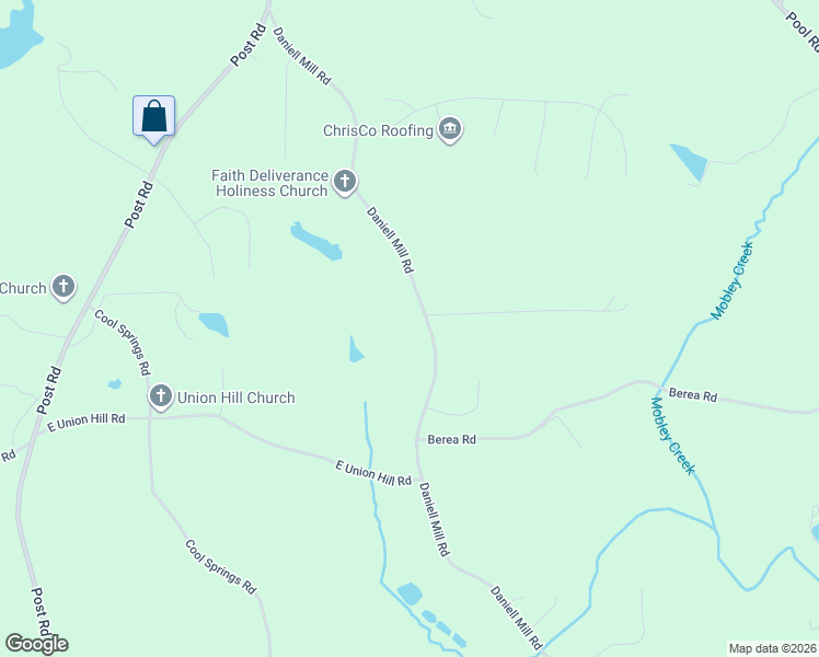 map of restaurants, bars, coffee shops, grocery stores, and more near 4581 Daniell Mill Road in Douglas County