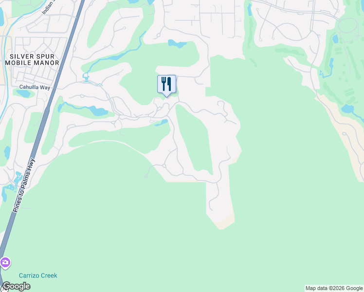 map of restaurants, bars, coffee shops, grocery stores, and more near 602 Rocky Creek in Palm Desert