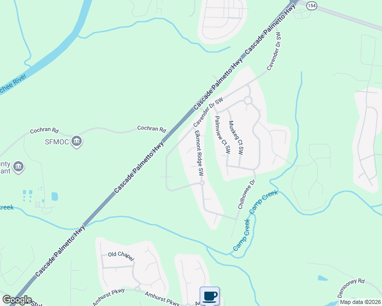 map of restaurants, bars, coffee shops, grocery stores, and more near 145 Apache Street Southwest in Atlanta