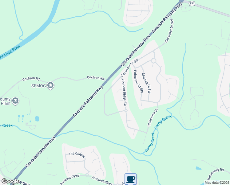 map of restaurants, bars, coffee shops, grocery stores, and more near 145 Apache Street Southwest in Atlanta