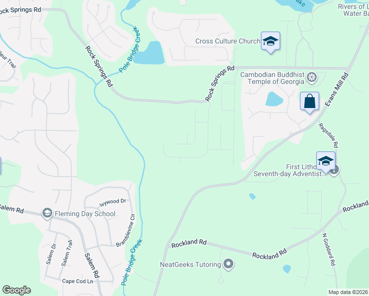 map of restaurants, bars, coffee shops, grocery stores, and more near in Stonecrest