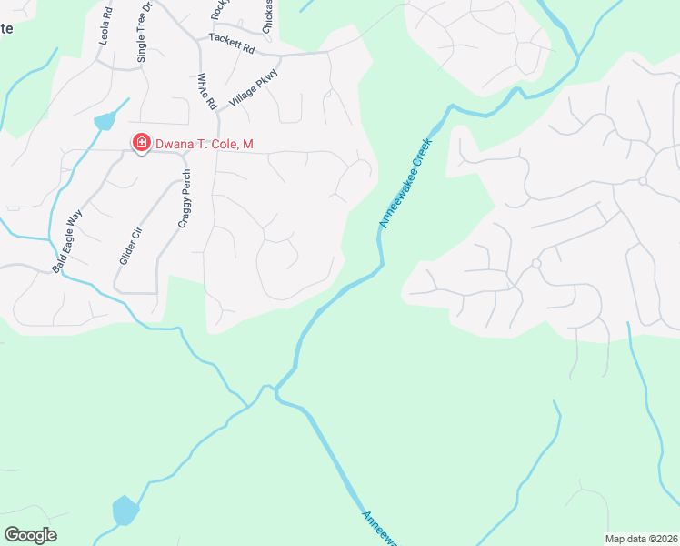 map of restaurants, bars, coffee shops, grocery stores, and more near 3141 Lower Creek Drive in Douglasville