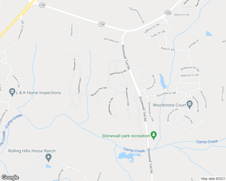 map of restaurants, bars, coffee shops, grocery stores, and more near 6588 Waterton Avenue Southwest in Atlanta