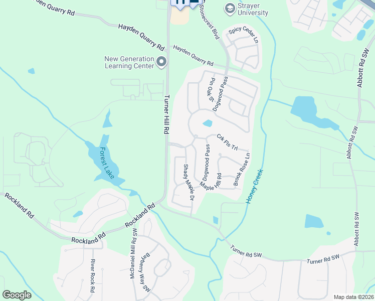 map of restaurants, bars, coffee shops, grocery stores, and more near 3624 Dogwood Trail in Lithonia