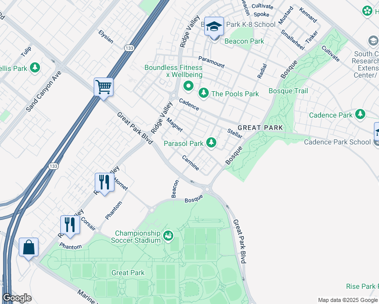 map of restaurants, bars, coffee shops, grocery stores, and more near 202 Terrapin in Irvine