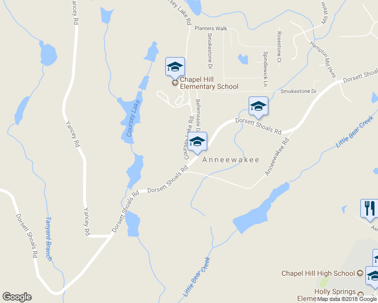 map of restaurants, bars, coffee shops, grocery stores, and more near 4606 Bellemeade Drive in Douglasville