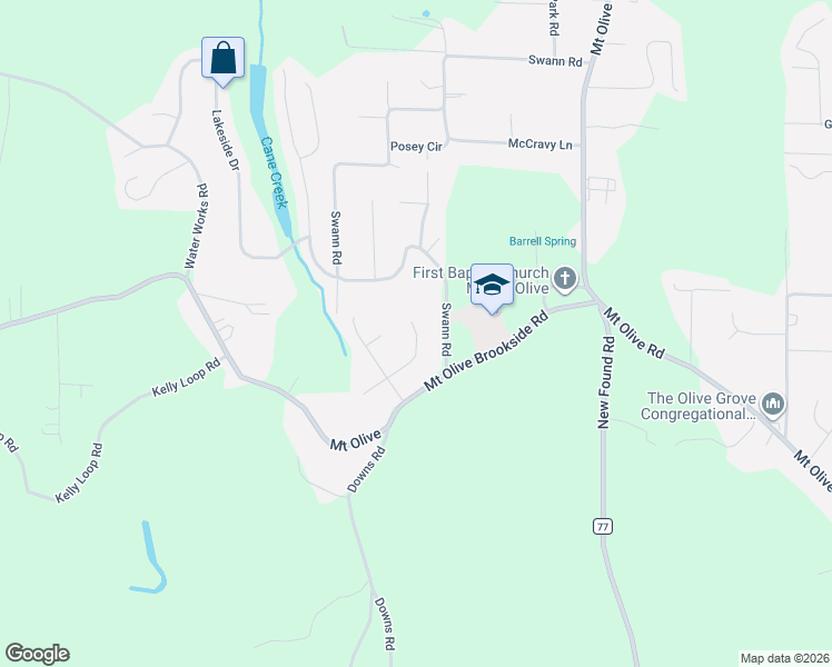 map of restaurants, bars, coffee shops, grocery stores, and more near 1449 Acorn Way East in Mount Olive