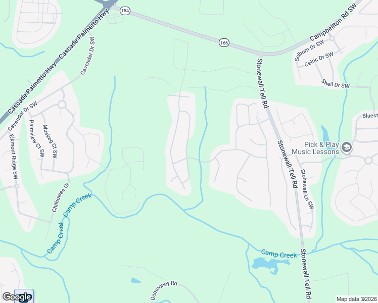 map of restaurants, bars, coffee shops, grocery stores, and more near 3038 Parkland View in Atlanta