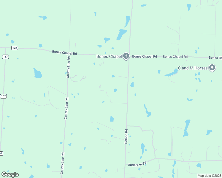 map of restaurants, bars, coffee shops, grocery stores, and more near 1643 Roland Road in Whitesboro