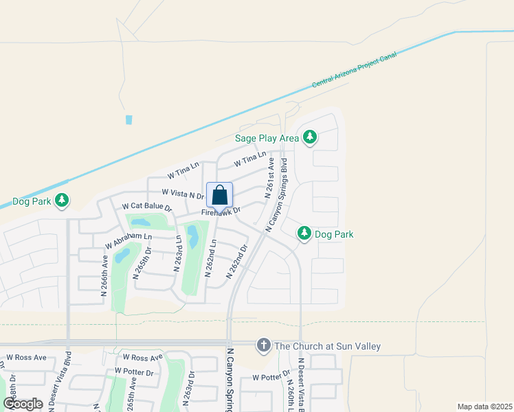 map of restaurants, bars, coffee shops, grocery stores, and more near 26151 Firehawk Drive in Buckeye