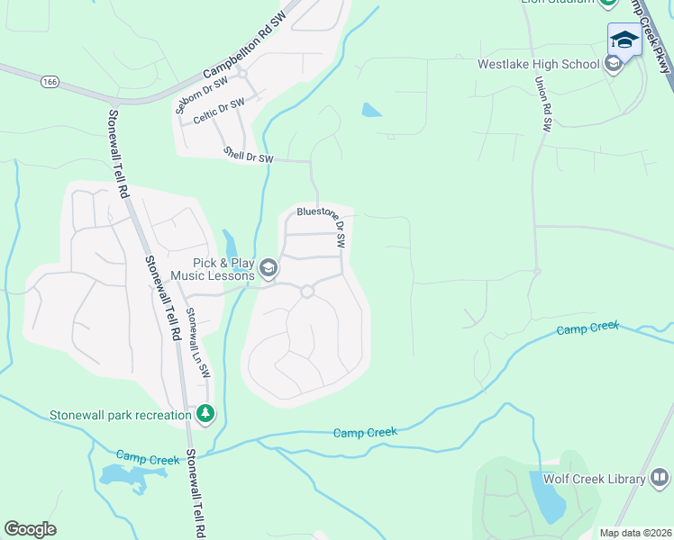 map of restaurants, bars, coffee shops, grocery stores, and more near 204 Woodmill Way in Atlanta