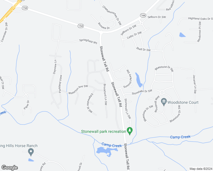 map of restaurants, bars, coffee shops, grocery stores, and more near 2840 Brookford Lane Southwest in Atlanta