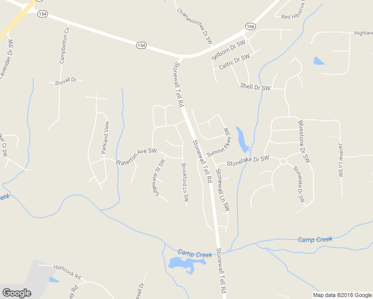 map of restaurants, bars, coffee shops, grocery stores, and more near 2840 Brookford Lane Southwest in Atlanta