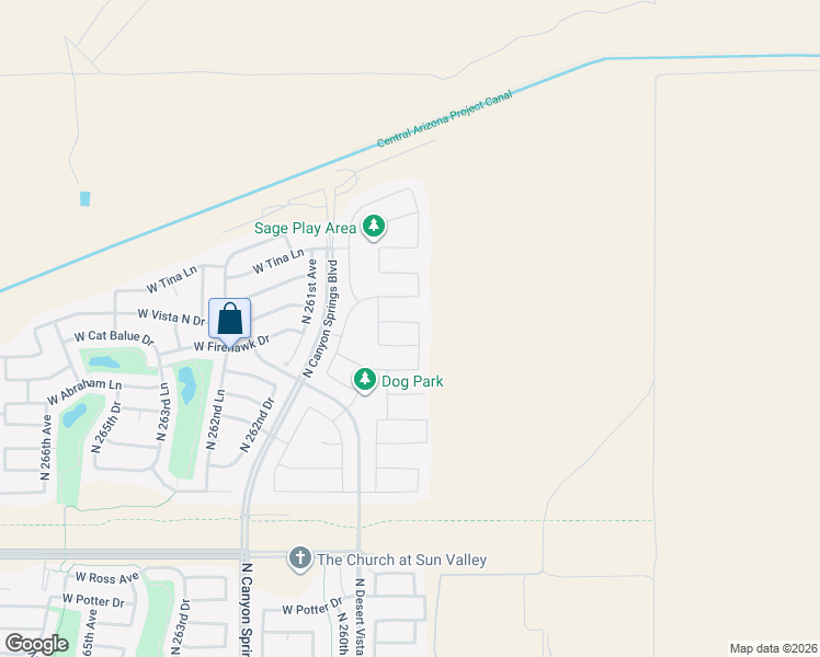 map of restaurants, bars, coffee shops, grocery stores, and more near 25943 West Vista_North Drive in Buckeye