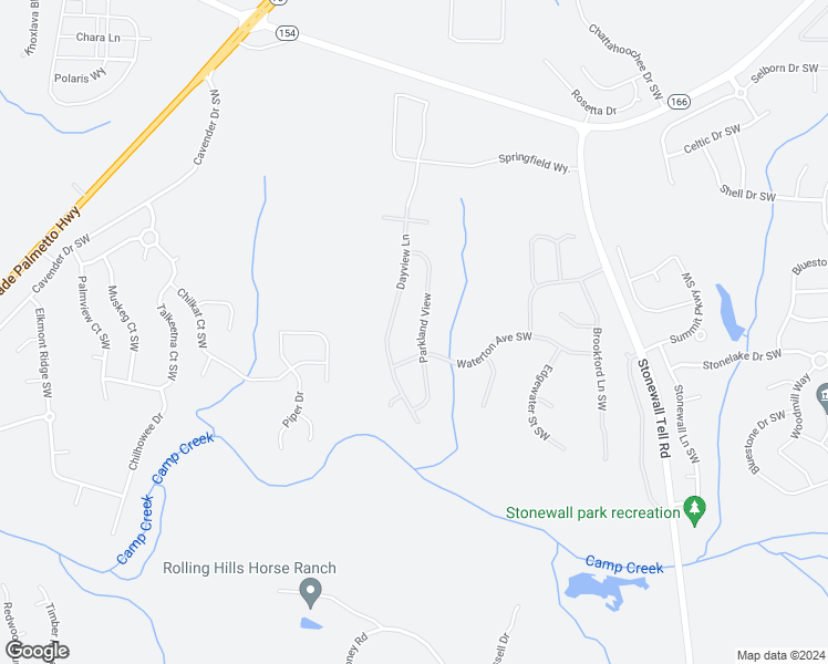map of restaurants, bars, coffee shops, grocery stores, and more near 3037 Parkland View in Atlanta