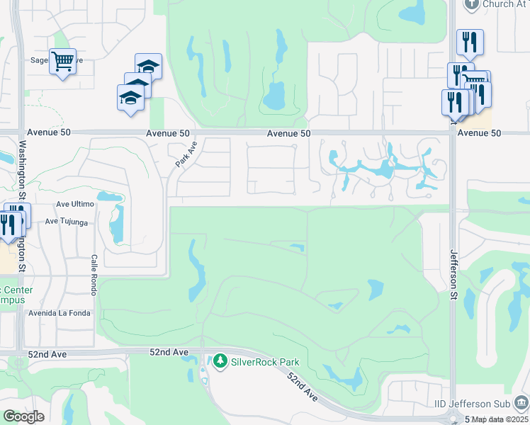 map of restaurants, bars, coffee shops, grocery stores, and more near 79365 Mandarina in La Quinta