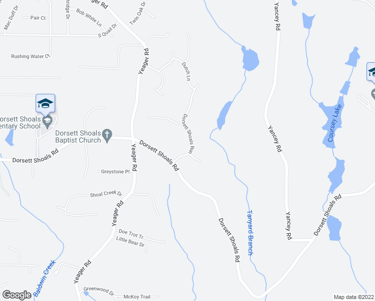 map of restaurants, bars, coffee shops, grocery stores, and more near 4565 Dorsett Shoals Run in Douglasville
