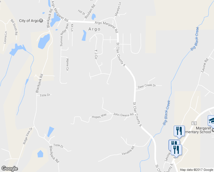 map of restaurants, bars, coffee shops, grocery stores, and more near 948 Brookstone Place in Odenville