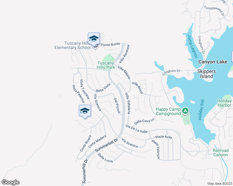 map of restaurants, bars, coffee shops, grocery stores, and more near 23 Del Pizzoli in Lake Elsinore