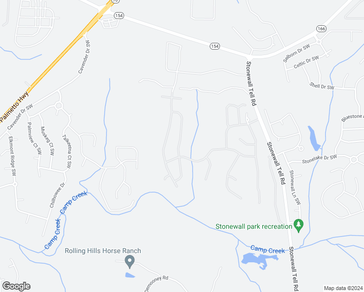 map of restaurants, bars, coffee shops, grocery stores, and more near 3030 Parkland View in Atlanta