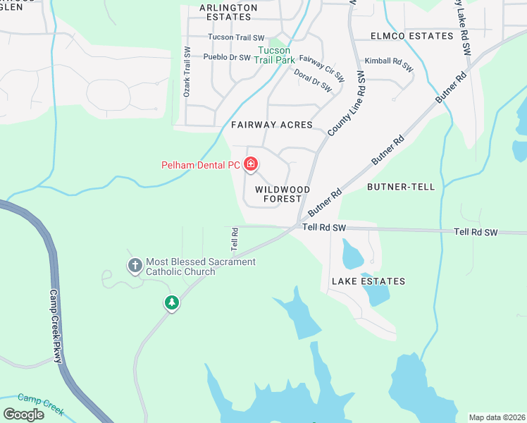 map of restaurants, bars, coffee shops, grocery stores, and more near 4639 Tell Road in Atlanta