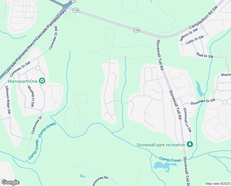 map of restaurants, bars, coffee shops, grocery stores, and more near 3030 Parkland View in Atlanta