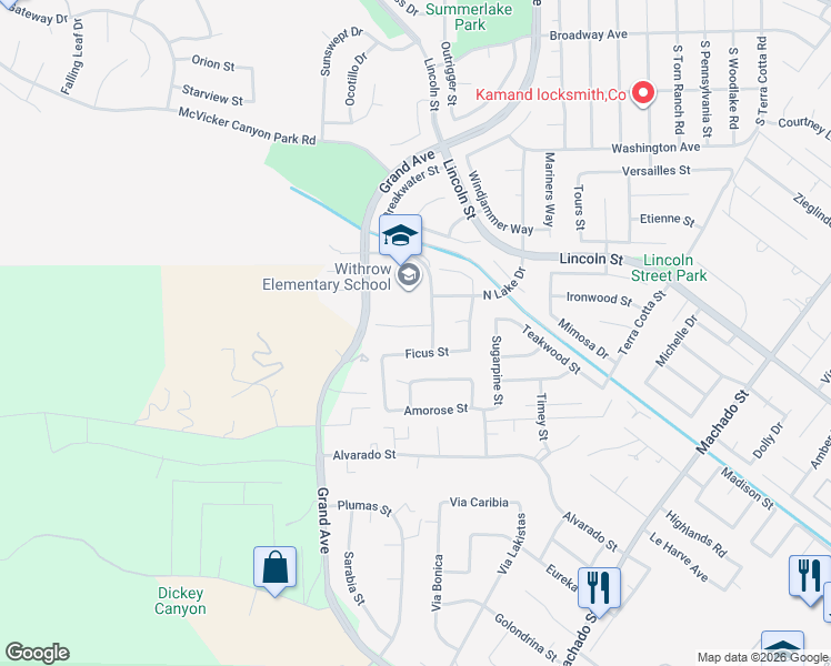 map of restaurants, bars, coffee shops, grocery stores, and more near 15051 Rocking Horse Court in Lake Elsinore