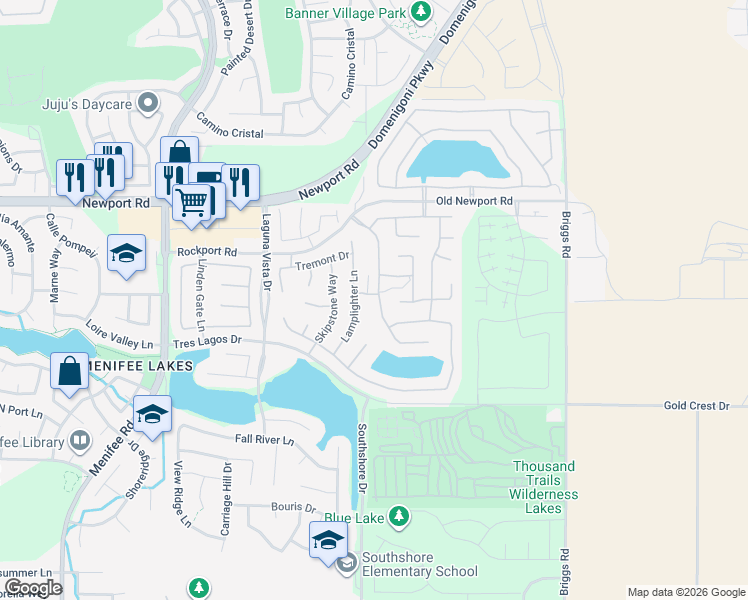 map of restaurants, bars, coffee shops, grocery stores, and more near 30237 Bristol Gate Lane in Menifee