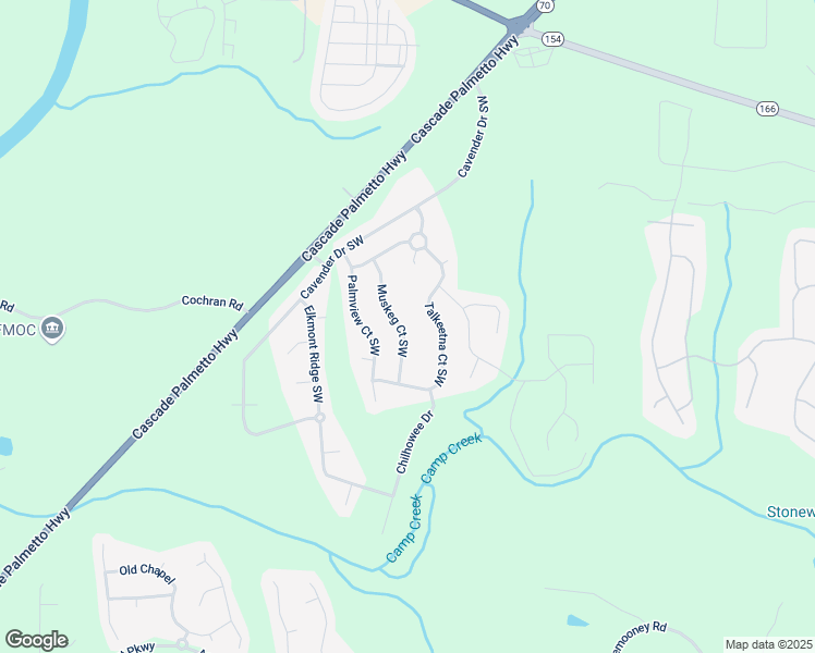 map of restaurants, bars, coffee shops, grocery stores, and more near 2656 Muskeg Court Southwest in Atlanta