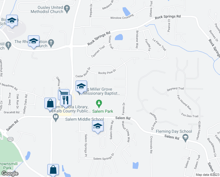 map of restaurants, bars, coffee shops, grocery stores, and more near 5370 Bleckley Court in Lithonia