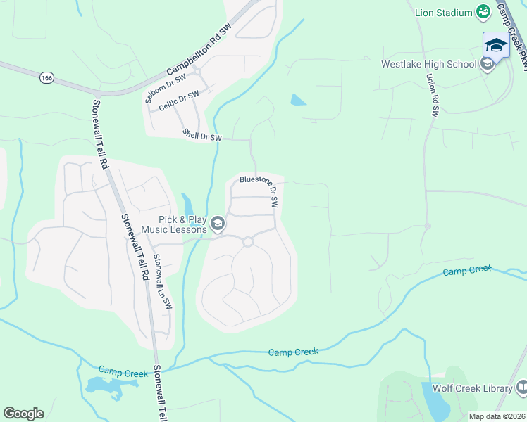 map of restaurants, bars, coffee shops, grocery stores, and more near 700 Stillrock Drive Southwest in Atlanta