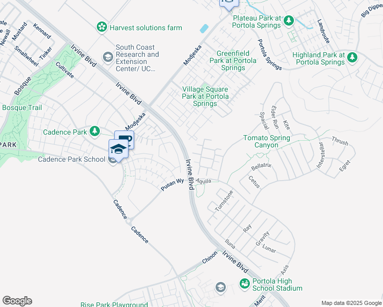 map of restaurants, bars, coffee shops, grocery stores, and more near 81 Pelican Lane in Irvine