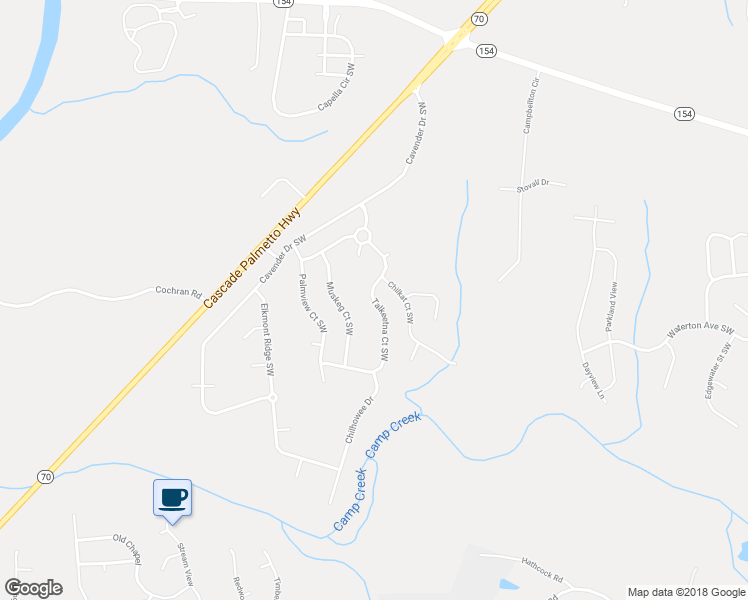 map of restaurants, bars, coffee shops, grocery stores, and more near 6960 Talkeetna Court in Atlanta