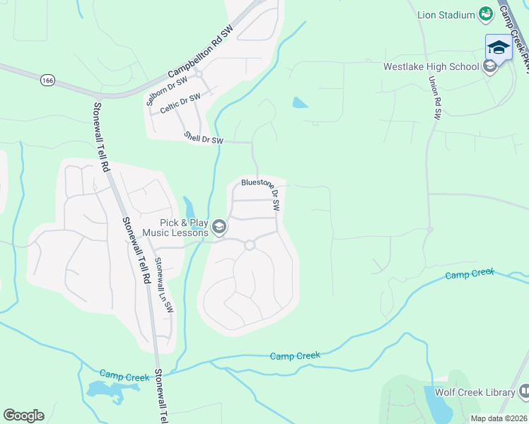 map of restaurants, bars, coffee shops, grocery stores, and more near 700 Stillrock Drive Southwest in Atlanta