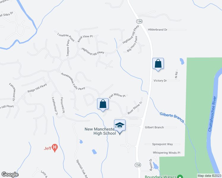 map of restaurants, bars, coffee shops, grocery stores, and more near 4440 Greycliff Pointe in Douglasville