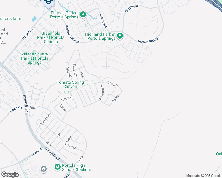 map of restaurants, bars, coffee shops, grocery stores, and more near 53 Hornbill in Trabuco Canyon