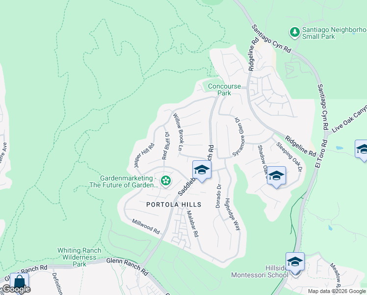 map of restaurants, bars, coffee shops, grocery stores, and more near 28532 Chimney Rock Circle in Trabuco Canyon