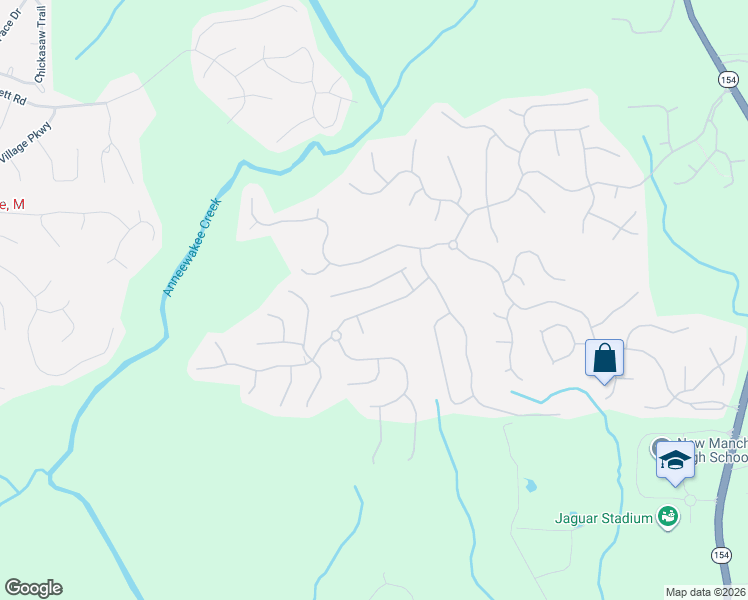 map of restaurants, bars, coffee shops, grocery stores, and more near 3121 Berthas Overlook in Douglasville