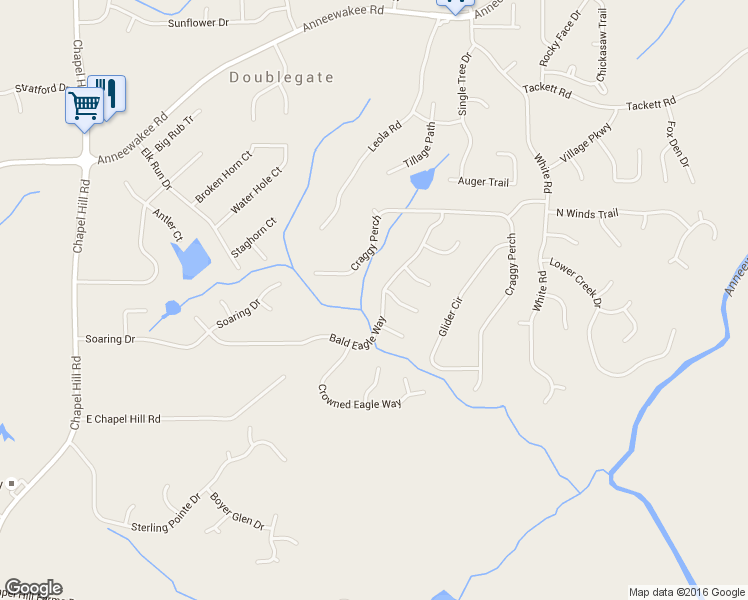 map of restaurants, bars, coffee shops, grocery stores, and more near 4800 Bald Eagle Way in Douglasville