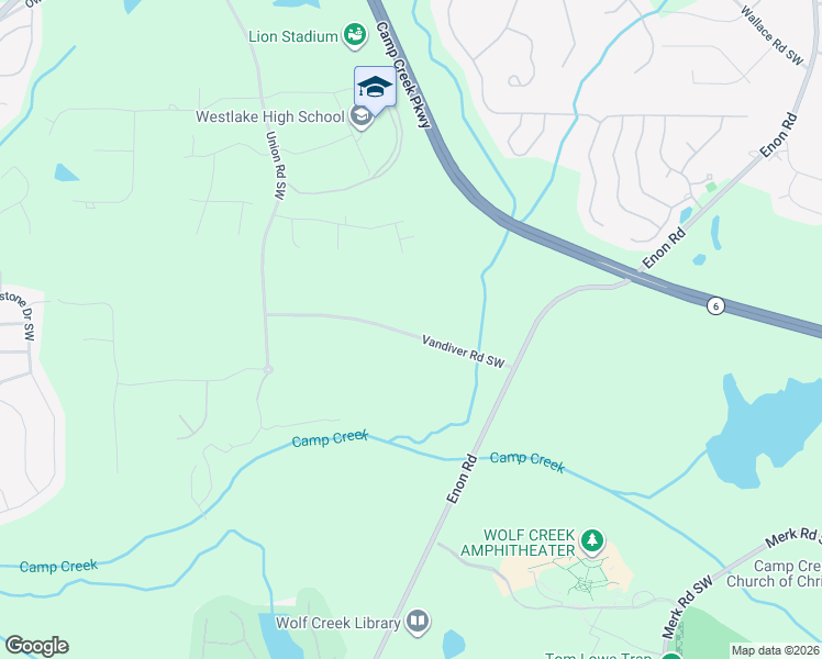 map of restaurants, bars, coffee shops, grocery stores, and more near 2320 Vandiver Road Southwest in Atlanta
