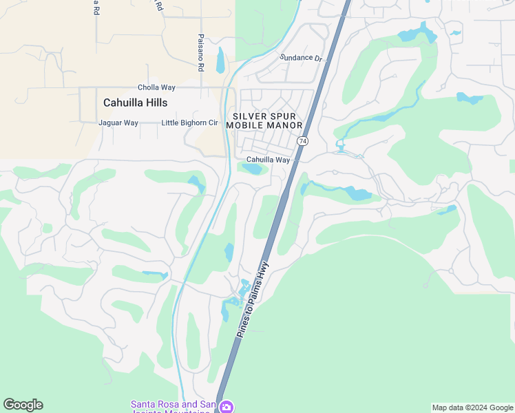 map of restaurants, bars, coffee shops, grocery stores, and more near 154 Kiva Drive in Palm Desert