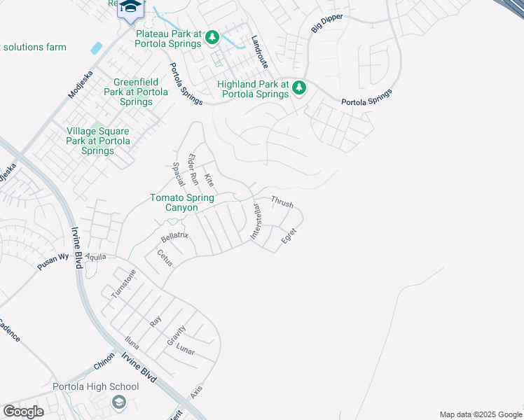 map of restaurants, bars, coffee shops, grocery stores, and more near 115 Interstellar in Irvine
