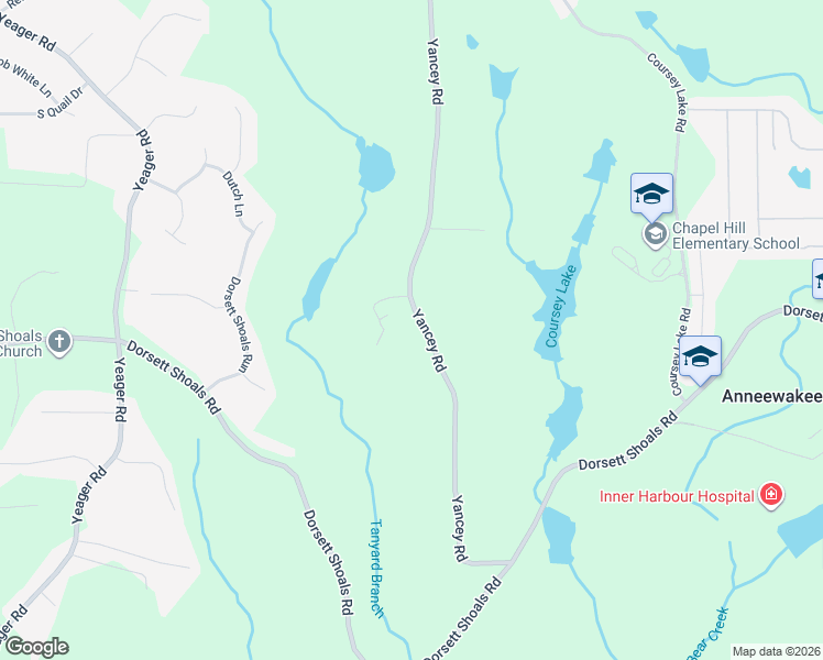 map of restaurants, bars, coffee shops, grocery stores, and more near 4507 Yancey Road in Douglasville