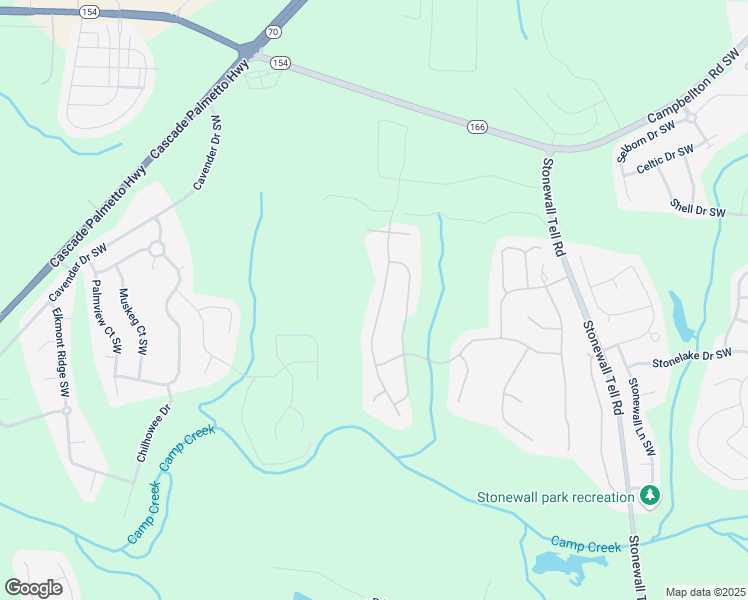 map of restaurants, bars, coffee shops, grocery stores, and more near 2655 Dayview Lane in Atlanta