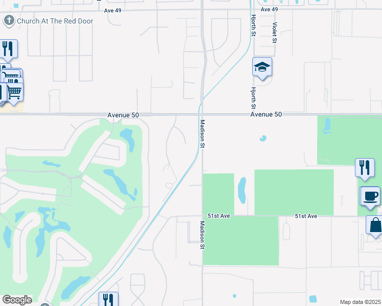 map of restaurants, bars, coffee shops, grocery stores, and more near 80980 Vista Galope in La Quinta