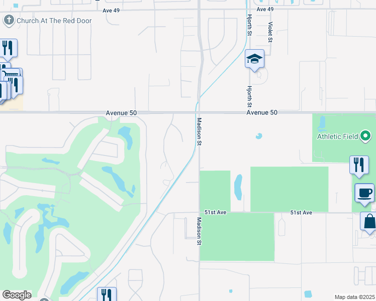 map of restaurants, bars, coffee shops, grocery stores, and more near 80980 Vista Galope in La Quinta
