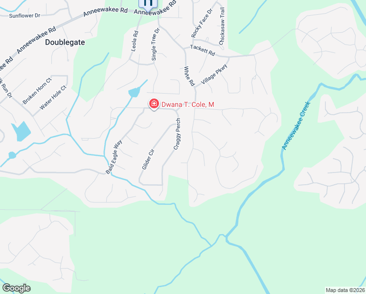 map of restaurants, bars, coffee shops, grocery stores, and more near 3618 Craggy Perch in Douglasville