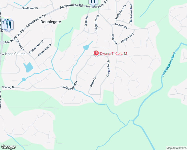 map of restaurants, bars, coffee shops, grocery stores, and more near 4524 Glider Circle in Douglasville