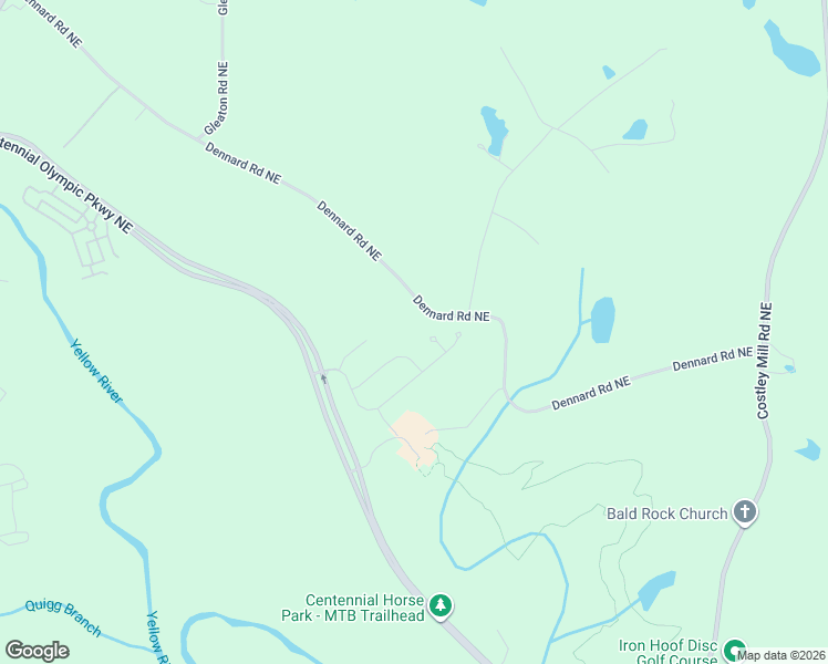 map of restaurants, bars, coffee shops, grocery stores, and more near 3121 Dennard Road Northeast in Conyers